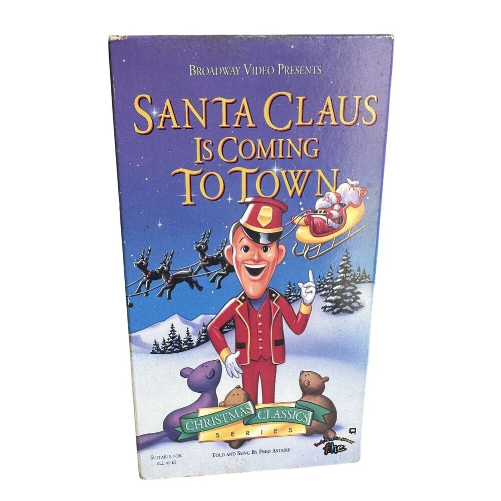 Vtg VHS Tape Santa Claus Is Coming To Town 1970 Fred Astaire Mickey Rooney